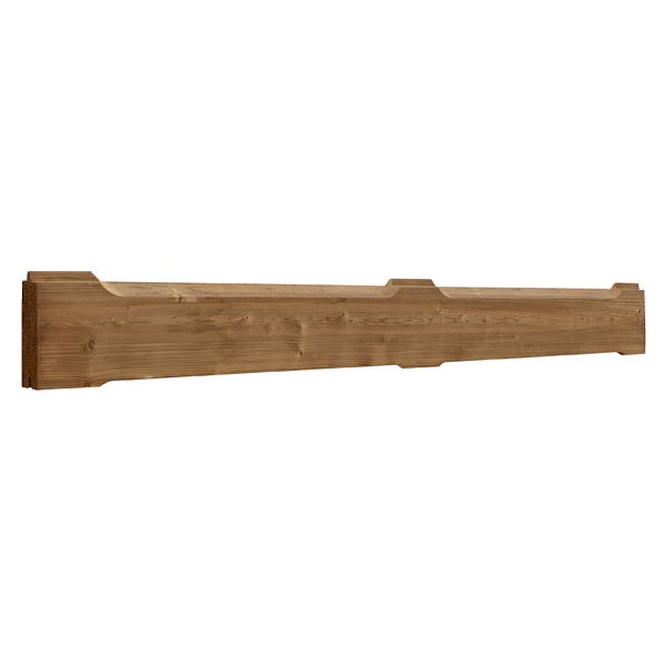 Lame de clôture Bali effet persienne en Sapin du Nord traitée Classe 3 marron - 33 x 133 mm - Long. 1,92 M