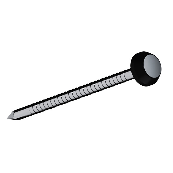 Pointe inox tête PVC Noir pour fixation planche de rive Rivecel 16 et 20 mm - RCT5 - Longueur 50 mm - Boîte de 100