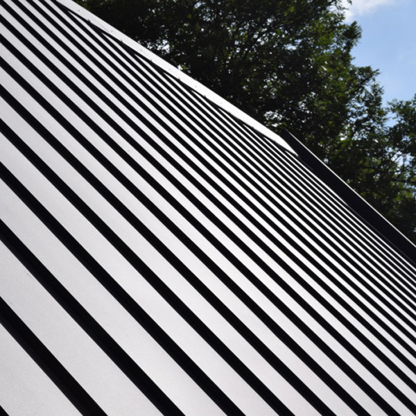 Tôle bac acier 0,50 MM prélaqué aspect joint debout Clipeo Bacacier - 450 MM x 2100,0 MM - Gris terre d'ombre RAL7022