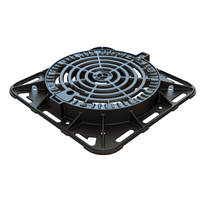 REGARD GRILLE Ø600 PMR CAD CARRE ART SEC JONC ELAST