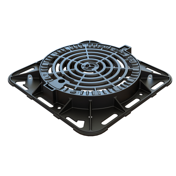 REGARD GRILLE Ø600 PMR CAD CARRE ART SEC JONC ELAST