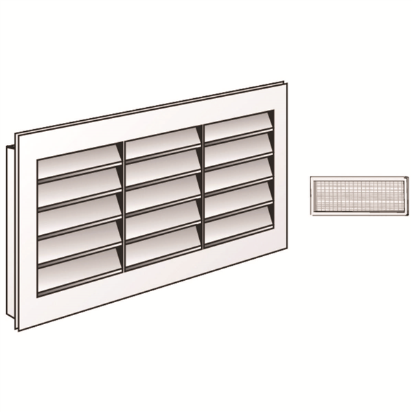 GRILLE A ENCASTRER + MOUST 140X340