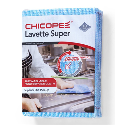 Chiffon de nettoyage multifonctionnel - Lavette Super Chicopee - Réutilisable - Bleu - Lot de 10