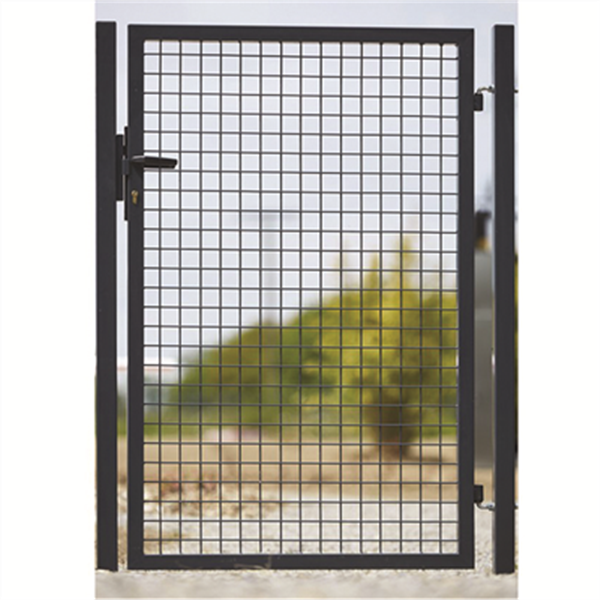 Portillon grillagé Garden+ Dirickx - Section carrée - Hauteur 1,50 m Largeur 1 m - Gris anthracite