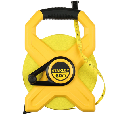 Décamètre mesure longue - Stanley - ruban 60 mètres en fibre de verre classe 3