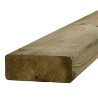 Bois d'ossature en Pin - raboté 4 faces AA - Traité Classe 4 Marron - 145 mm x 70 mm - 4,50 m