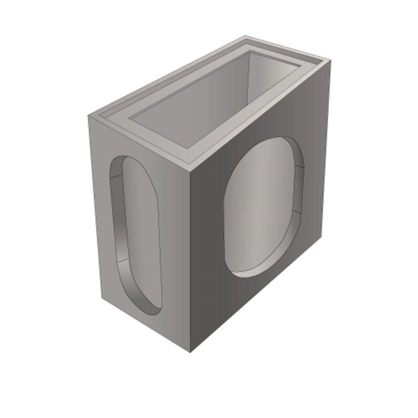 Elément droit PLUVIOSAFE Rectangulaire 860x420 H300