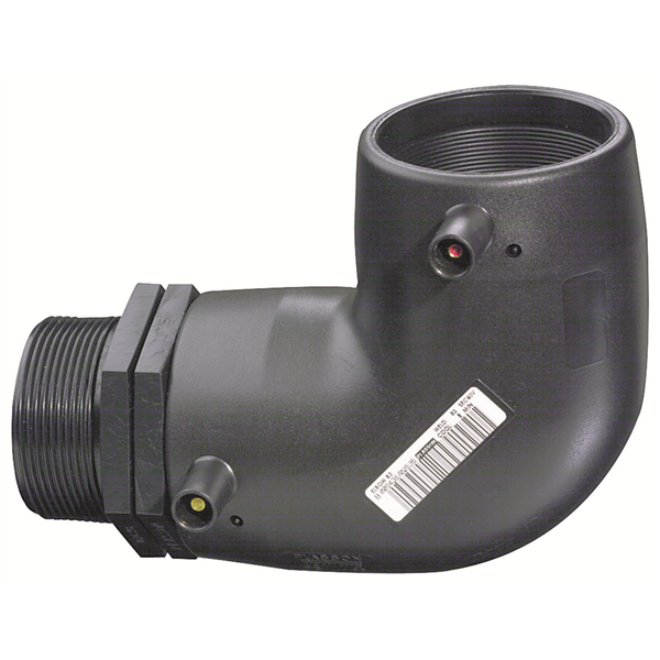 COUDE 90 ES DE TRANSITION FILETAGE PE100-PN16 50 X 1.1/2