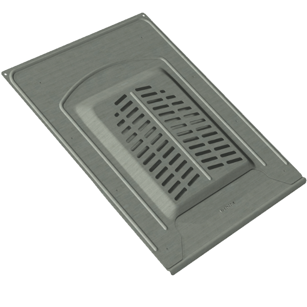 Chatière de ventilation plate Aérostyle prePatina ardoise Eco Zinc Rheinzink pour couverture de toit en ardoise