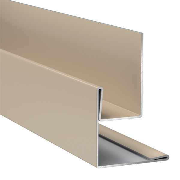 Profilé d'angle sortant et de retour tableau pour bardage Hardie VL Plank - Alu Brun khaki - 3,00 M