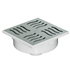 SIPHONETTE 150X150 ABS GRILLE INOX  SORTIE V.DN.50