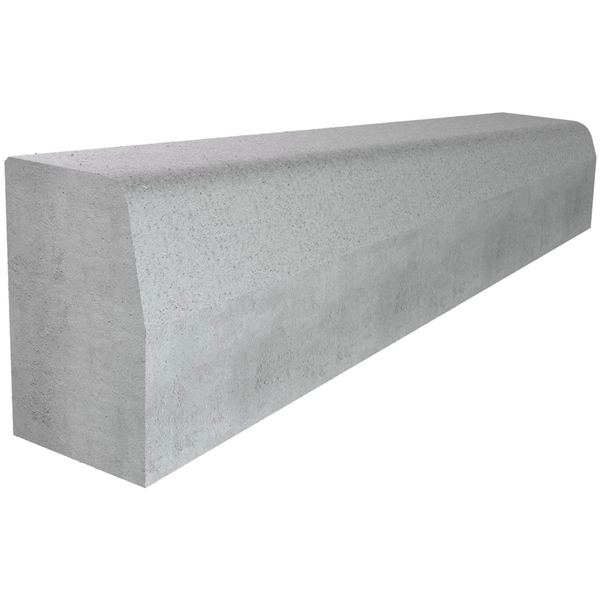 BORDURE T2 BIAISE (6 DROITS/6 GAUCHES) CE 6.0 - BETON GRIS