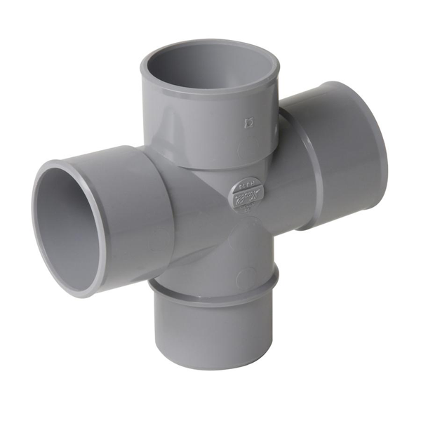 Culotte et embranchement double parallèle à 87'30° - Mâle/Femelle - Diamètre 100 mm