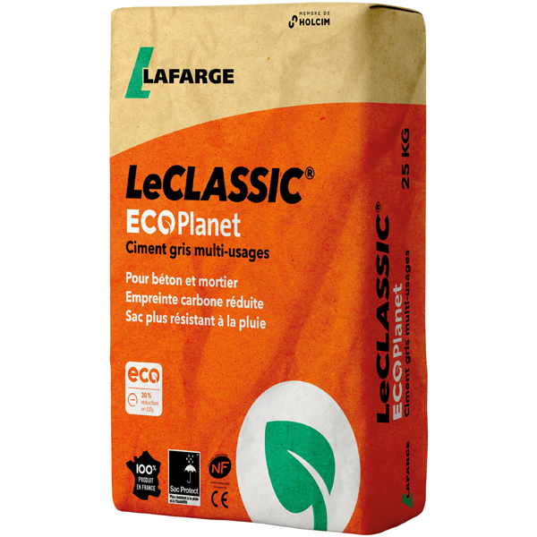 Ciment Le Classic ECOPlanet 32 5R CE NF Lafarge en sac Protect de 25 KG