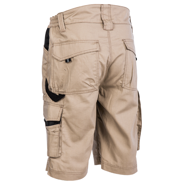 Short de travail homme coton/polyester triple surpiqûre et multipoches - Orosi Beige - Taille XL