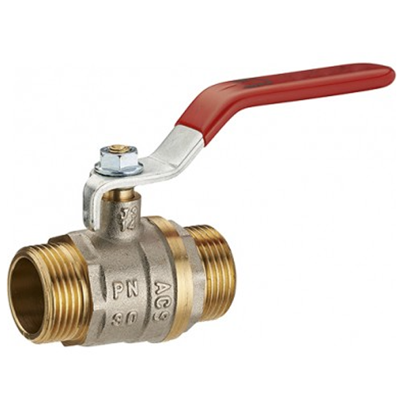 Vanne à boisseau double mâle à manette M3/8" (12x17)