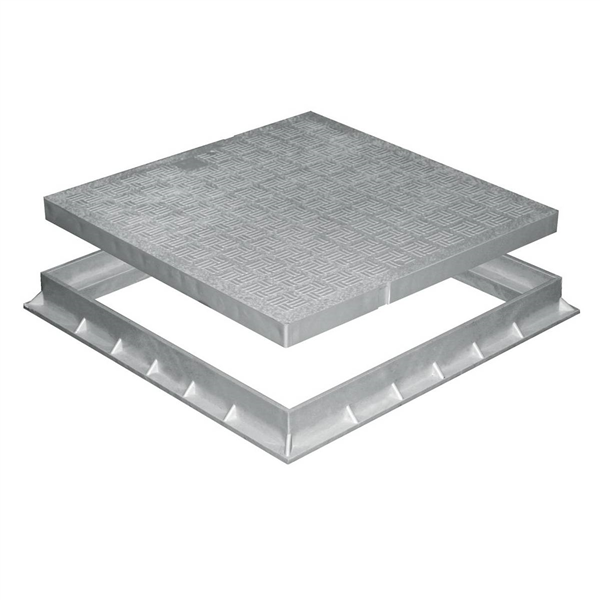 TAMPON DE SOL AVEC CADRE 400 X 400 GRIS CLAIR