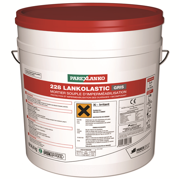 Mortier souple d'imperméabilisation - Lankolastic 228 - Kit de 14,4 KG