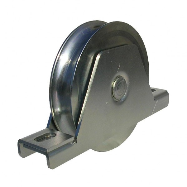 Galet à encastrer sur gorge ronde de 16 mm diamètre roue 120 mm