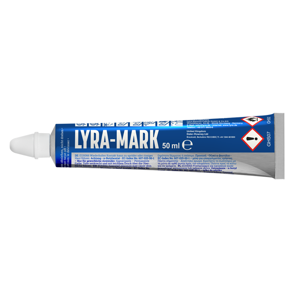 Tube marqueur permanent indélébile Lyra Mark Blanc 50 ml