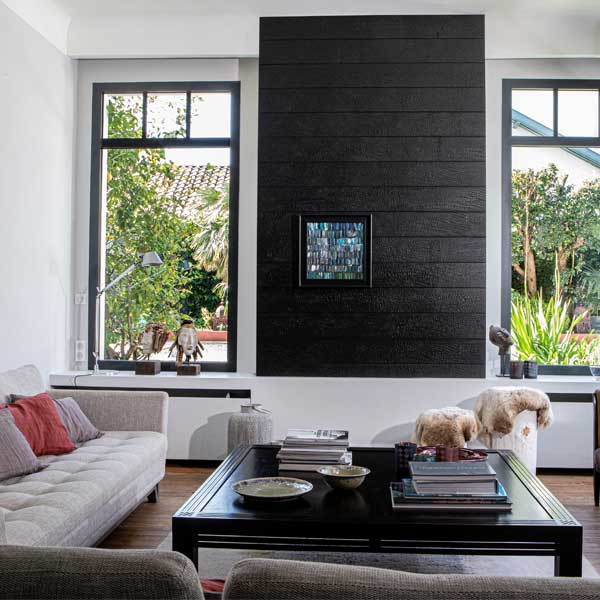 Bardage bois brûlé pour murs intérieurs et extérieurs - 186 MM x 20,00 MM - 4,15 M - Ignite effet écaille de dragon