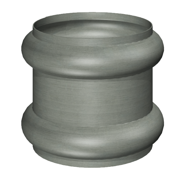 Bague extensible double prePatina ardoise Eco Zinc Rheinzink pour tuyau de descente de gouttière de 100,0 MM