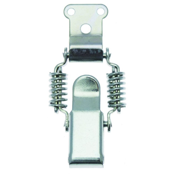 Fermeture à levier avec ressort et crochet - Monin 270640 - Hauteur 53 mm - Acier zingué - Percée