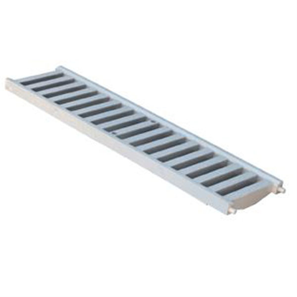 GRILLE CANIVEAU 130X500 GRIS MI RENFORCEE