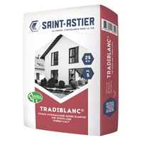 Chaux hydraulique super blanche - Tradiblanc HL5 - Saint Astier - sac de 25,0 KG