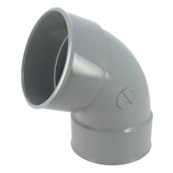 Coude d'évacuation à 67'30° Femelle/Femelle - PVC gris - diamètre 140 mm - Nicoll