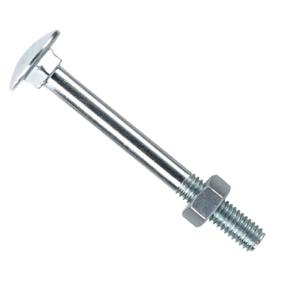 Boulon TRCC tête collet carré avec écrou - acier zingué DIN 555 et 603 M12x250 - boîte de 12