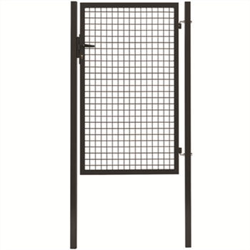 Portillon grillagé Garden+ Dirickx - Section carrée - Hauteur 1,25 m Largeur 1 m - Gris anthracite