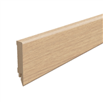 Plinthe MDF pour parquet stratifié Egger - Hauteur 80 mm - Ép.14 mm - Longueur 2,40 m - Chêne de Matera Clair