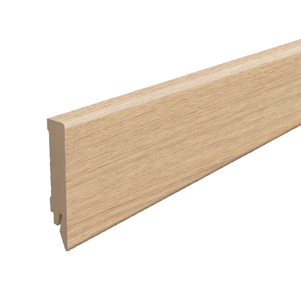 Plinthe MDF pour parquet stratifié Egger - Hauteur 80 mm - Ép.14 mm - Longueur 2,40 m - Chêne de Matera Clair