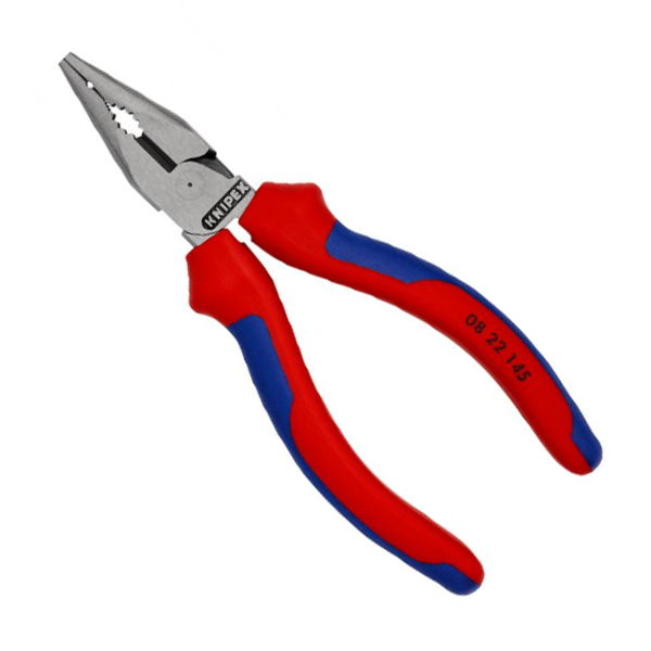 Pince universelle bec fin demi rond Knipex - Longueur 145 mm - Poignées bi-matière