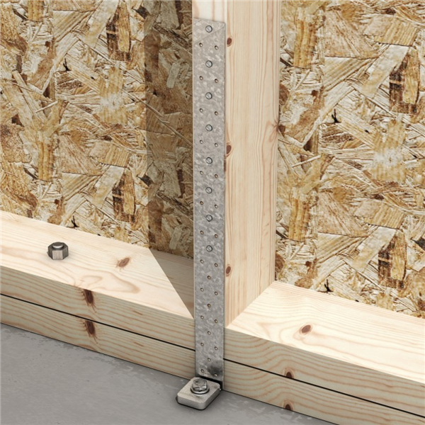 Ancrage pour montant d'ossature 40x290x50 mm épaisseur 2 mm