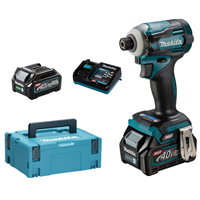 Visseuse à chocs Makita TD001GD201 - 40V Max 220Nm - 2 batteries 2,5Ah chargeur et coffret Makpac
