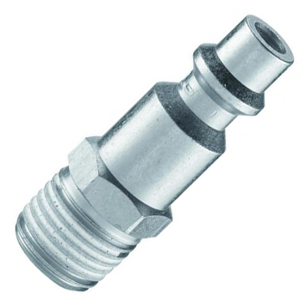 Embout rapide pneumatique acier fileté 1/4 M diamètre 6 mm