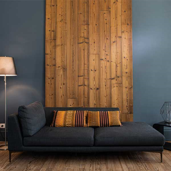 Bardage bois brûlé pour murs intérieurs et extérieurs - 211 MM x 20,00 MM - 4,15 M - Cookie