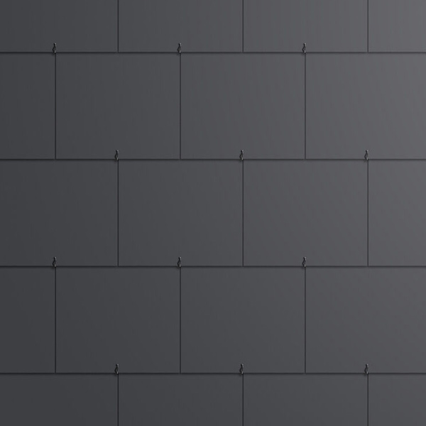 Ardoise en fibres-ciment avec bords droits et surface lisse - Cedral Tecta Smooth - 40,0 CM x 24,0 CM - Gris foncé