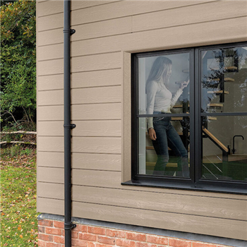 Lame de bardage en fibres-ciment Cedral Click finition relief - 186 MM x 12,00 MM - L. 3,60 M - Brun argile C03