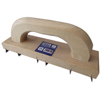 Chemin de fer denté Obra en bois 6 lames en acier pour maçon 250 x 70 mm