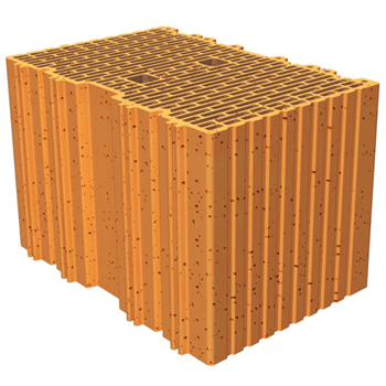 Brique Monomur rectifiée isolante Porotherm R37 - RC 70 - R = 3,14 m².K/W - 250,0 MM x 375 MM x 249,0 MM