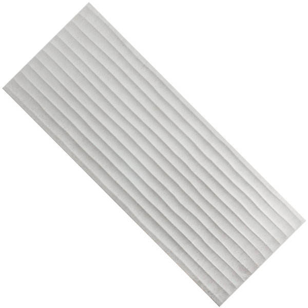 Faïence murale effet "ondulé" Baléares Mallorca - Blanco - 25 CMx75 CM ép. 8,7 MM