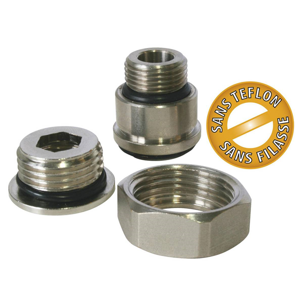 Adaptateur universel de robinet de chauffage 3/8" - 1/2