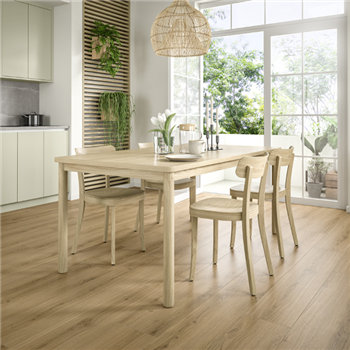 Parquet stratifié Aqua Large 8/32 - 4 chanfreins avec système Aqua CLIC it! 24h - 246 x 8 x 1292 mm - Chêne Padua Miel