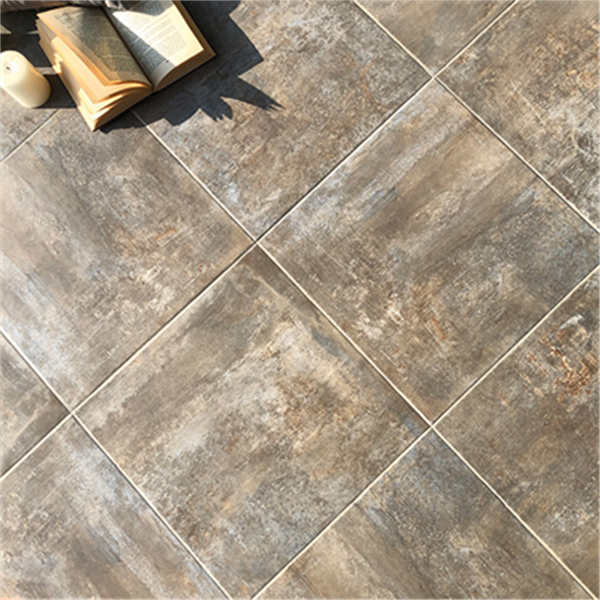 Carrelage sol intérieur effet métal - Atelier - Acier - 45 CM x 45.5 CM - ép. 8 MM