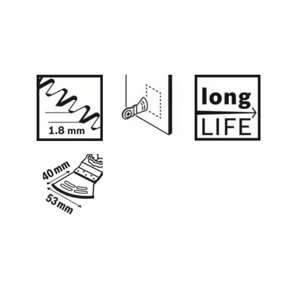 Lame Dual-Tec Starlock Bosch AYZ 53 BPB largeur 53 mm profondeur 40 mm