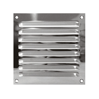 Grille d'aération à persiennes - Intérieur ou extérieur - 150 x 150 mm - Inox - Autogyre