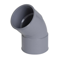 Raccord coude Ø 40 mm 45° - Nicoll - Femelle-Femelle - À coller - PVC Gris